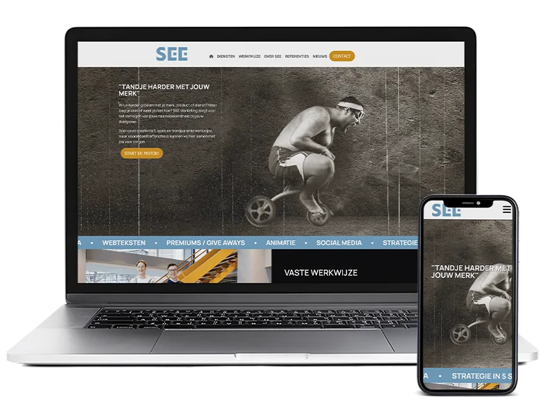 Een voorbeeld van ons werk: de website van SeeMarketing